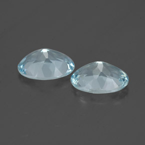 Pedras preciosas de água-marinha azul natural de  ct, corte oval, VVS-VS