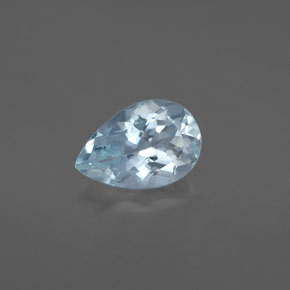 Água-marinha azul natural 1,22ct, formato de pêra, VS
