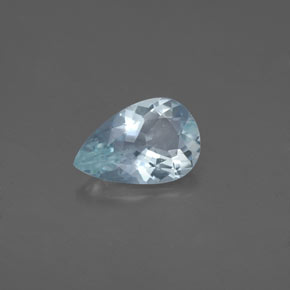 Água-marinha azul natural 1,07ct, formato de pêra, VVS-VS