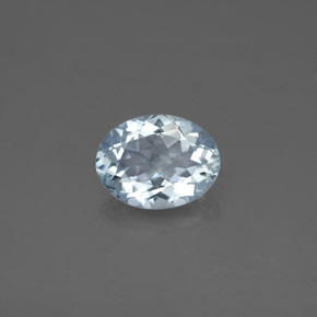 Água-marinha azul natural 1,17ct, corte oval, VS