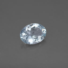 Água-marinha azul natural 1,17ct, corte oval, VS