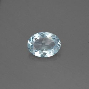 Água-marinha azul natural 1,01ct, corte oval, VVS-VS