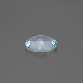 Água-marinha azul natural 1,01ct, corte oval, VVS-VS
