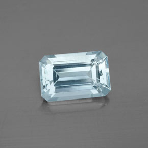 Água-marinha azul natural 2,34ct, corte esmeralda, VS-SI