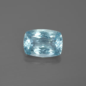 Água-marinha azul natural 2,77ct, almofada cortada, VS-SI