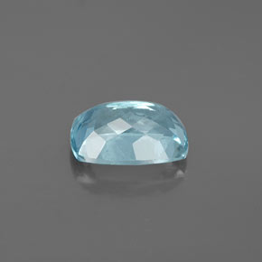 Água-marinha azul natural 2,77ct, almofada cortada, VS-SI
