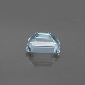 Água-marinha azul natural 2,73ct, corte esmeralda, VS