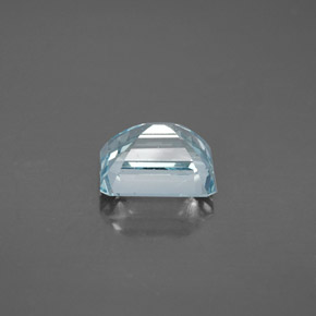 Água-marinha azul natural 2,57ct, corte esmeralda, VS