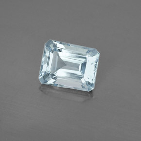 Água-marinha azul natural 2,25ct, corte esmeralda, VVS-VS