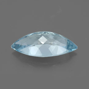Água-marinha azul natural 3,40ct, marquise, VVS
