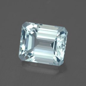 Água-marinha azul natural 3,15ct, corte esmeralda, VVS-VS