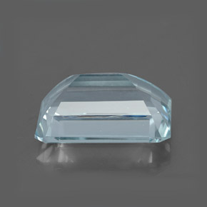 Água-marinha azul natural 3,19ct, corte esmeralda, VVS-VS