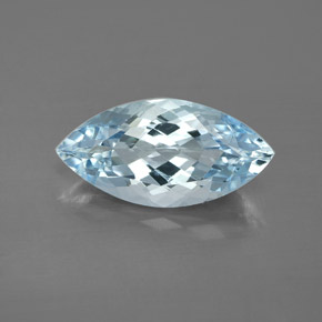 Água-marinha azul natural 3,74ct, marquise, VVS-VS