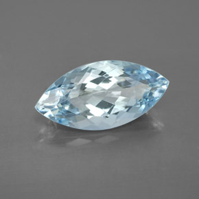 Água-marinha azul natural 3,74ct, marquise, VVS-VS