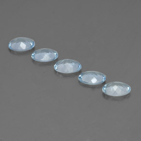 Pedras preciosas de água-marinha azul natural de  ct, corte oval, VS