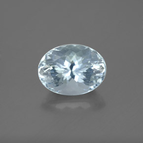 Água-marinha azul natural 2,01ct, corte oval, VVS-VS