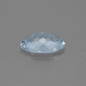 Água-marinha azul natural 1,23ct, corte oval, VS