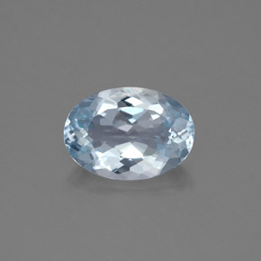 Água-marinha azul natural 1,32ct, corte oval, SI