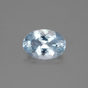 Água-marinha azul natural 1,16ct, corte oval, VS
