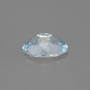 Água-marinha azul natural 1,16ct, corte oval, VS