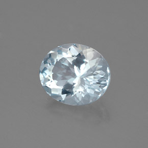 Água-marinha azul natural 1,74ct, corte oval, VVS-VS