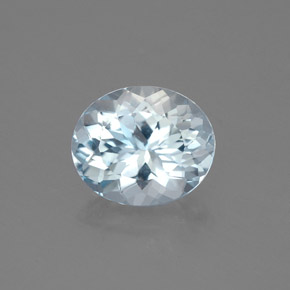 Água-marinha azul natural 1,74ct, corte oval, VVS-VS