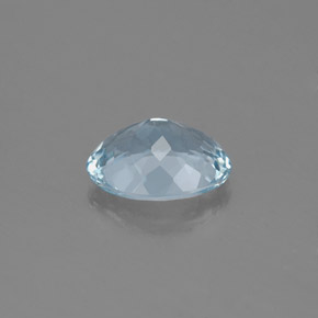 Água-marinha azul natural 1,18ct, corte oval, VS