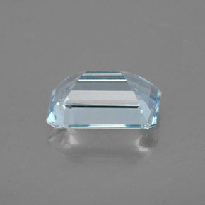 Água-marinha azul natural 1,90ct, corte esmeralda, VVS-VS