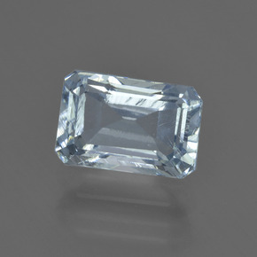 Água-marinha azul natural 2,47ct, corte esmeralda, VS-SI