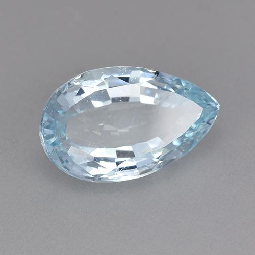 Água-marinha azul natural 3,62ct, formato de pêra, SI