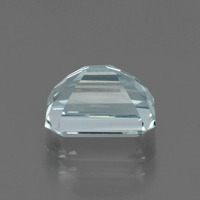Água-marinha azul natural 2,07ct, corte esmeralda, VS