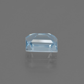 Água-marinha azul natural 1,34ct, baguete, VVS