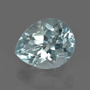água-marinha Céu azul Natural 7.46ct, Formato de pêra, VVS