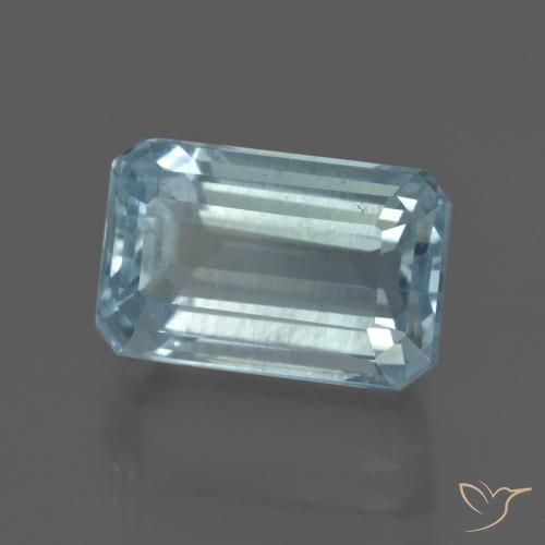 Água-marinha Azul claro Natural 6.01ct, Corte Octógono / Esmeralda, VS
