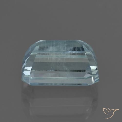 Água-marinha Azul claro Natural 6.01ct, Corte Octógono / Esmeralda, VS