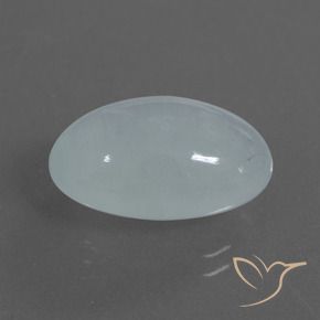 Água-marinha Branco azulado Natural 9.28ct, oval, Translúcido