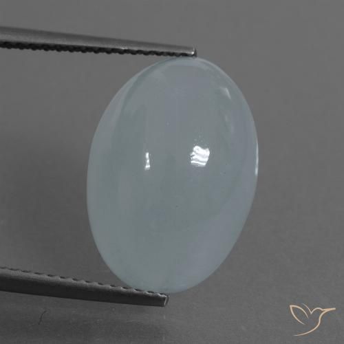 Água-marinha azul natural 9,63ct, corte oval, translúcido