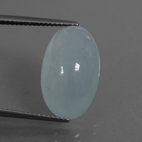 Água-marinha azul natural 9,92ct, corte oval, translúcido
