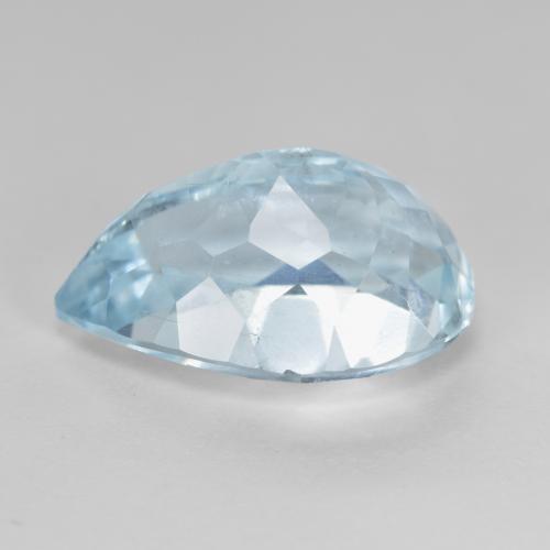 Água-marinha azul natural 4,84ct, formato de pêra, VS-SI
