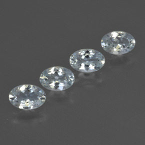Pedras preciosas de água-marinha branco natural de 1,72 ct, corte oval, VVS-VS