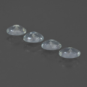 Pedras preciosas de água-marinha branco natural de 1,72 ct, corte oval, VVS-VS