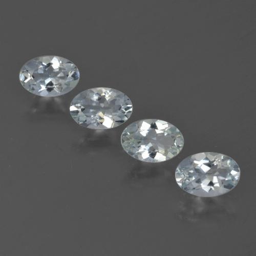 Pedras preciosas de água-marinha azul natural de 1,75 ct, corte oval, VVS-VS
