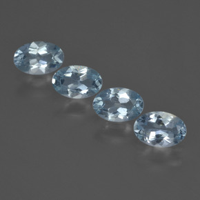 Pedras preciosas de água-marinha azul natural de 1,68 ct, corte oval, VVS-VS