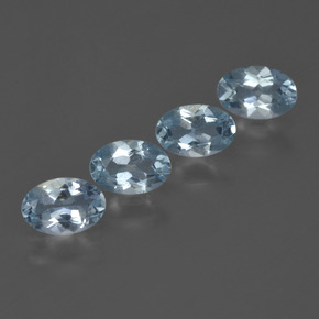 Pedras preciosas de água-marinha azul natural de 1,68 ct, corte oval, VVS-VS