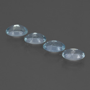 Pedras preciosas de água-marinha azul natural de 1,68 ct, corte oval, VVS-VS