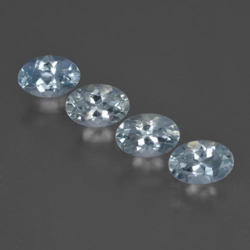 Pedras preciosas de água-marinha céu azul claro natural de 2,04 ct, corte oval, VVS-VS