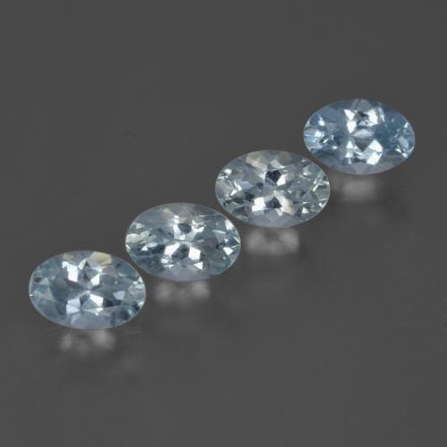 Pedras preciosas de água-marinha céu azul claro natural de 2,04 ct, corte oval, VVS-VS