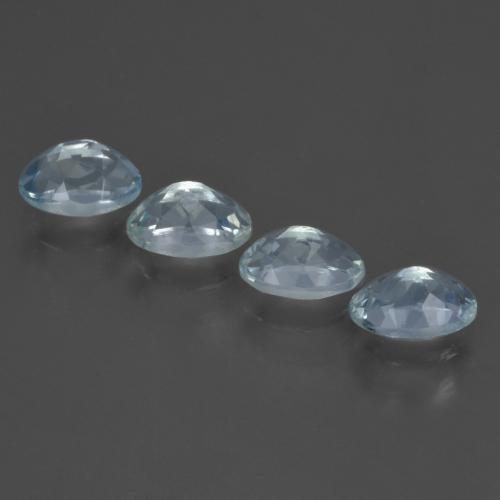Pedras preciosas de água-marinha céu azul claro natural de 2,04 ct, corte oval, VVS-VS