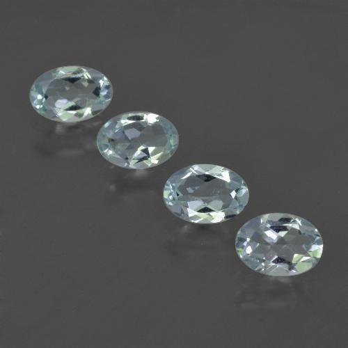 Pedras preciosas de água-marinha azul natural de 1,61 ct, corte oval, VS