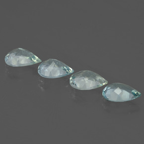 Pedras preciosas de água-marinha azul natural de 3,26 ct, formato de pêra, VVS-VS